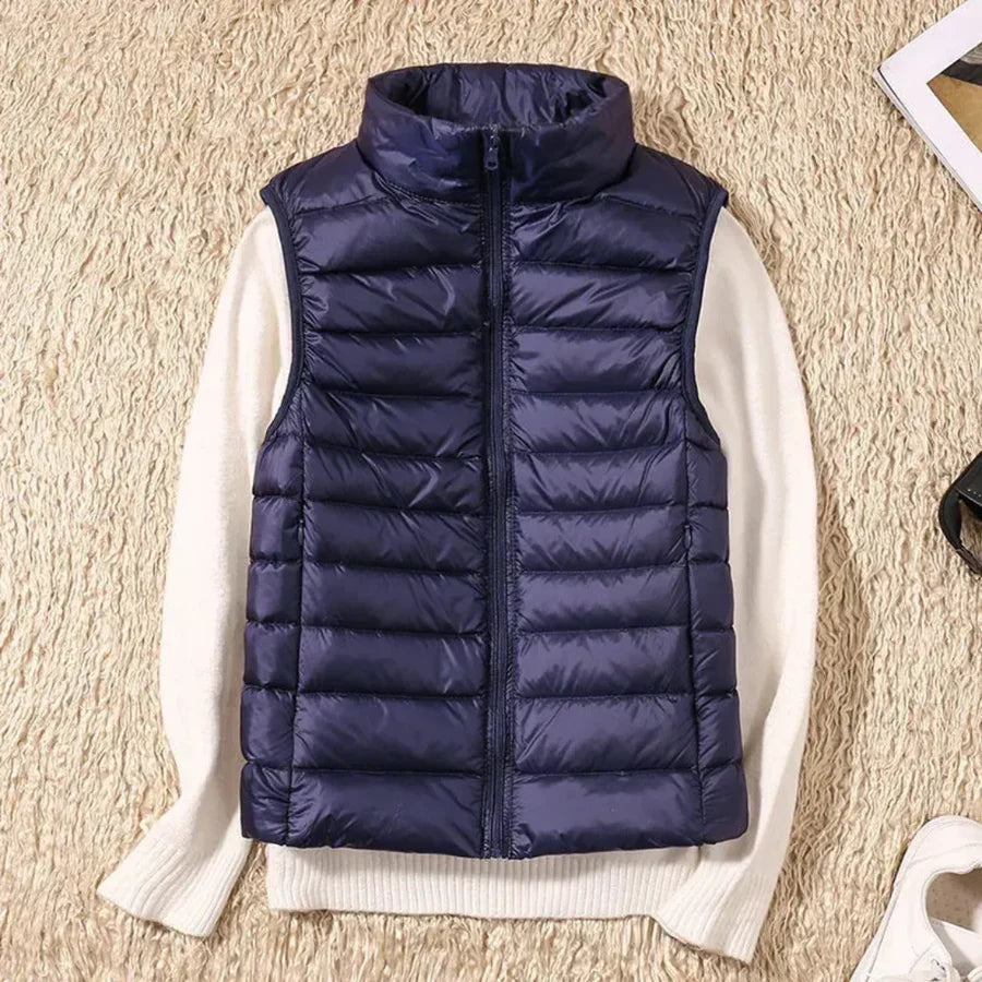 Wind-resistant Women's Bodywarmer with Zipper