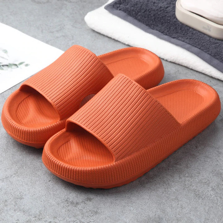 Women’s Rubber Slip-On Sandals with Textured Upper