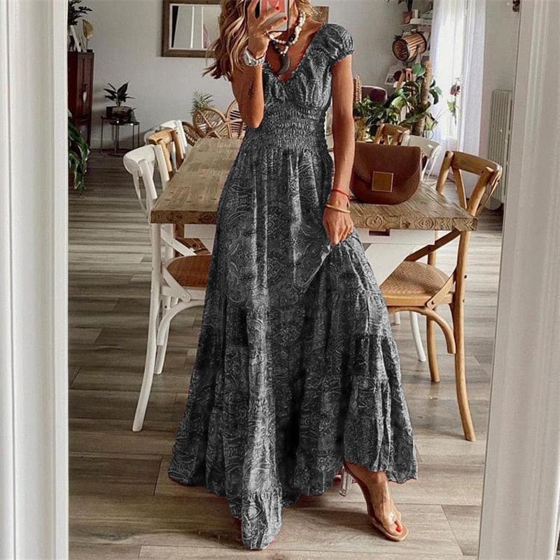Women’s Bohemian Print Maxi Dress