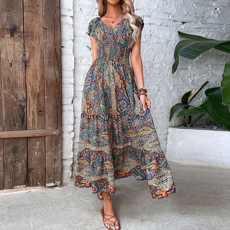 Women’s Bohemian Print Maxi Dress
