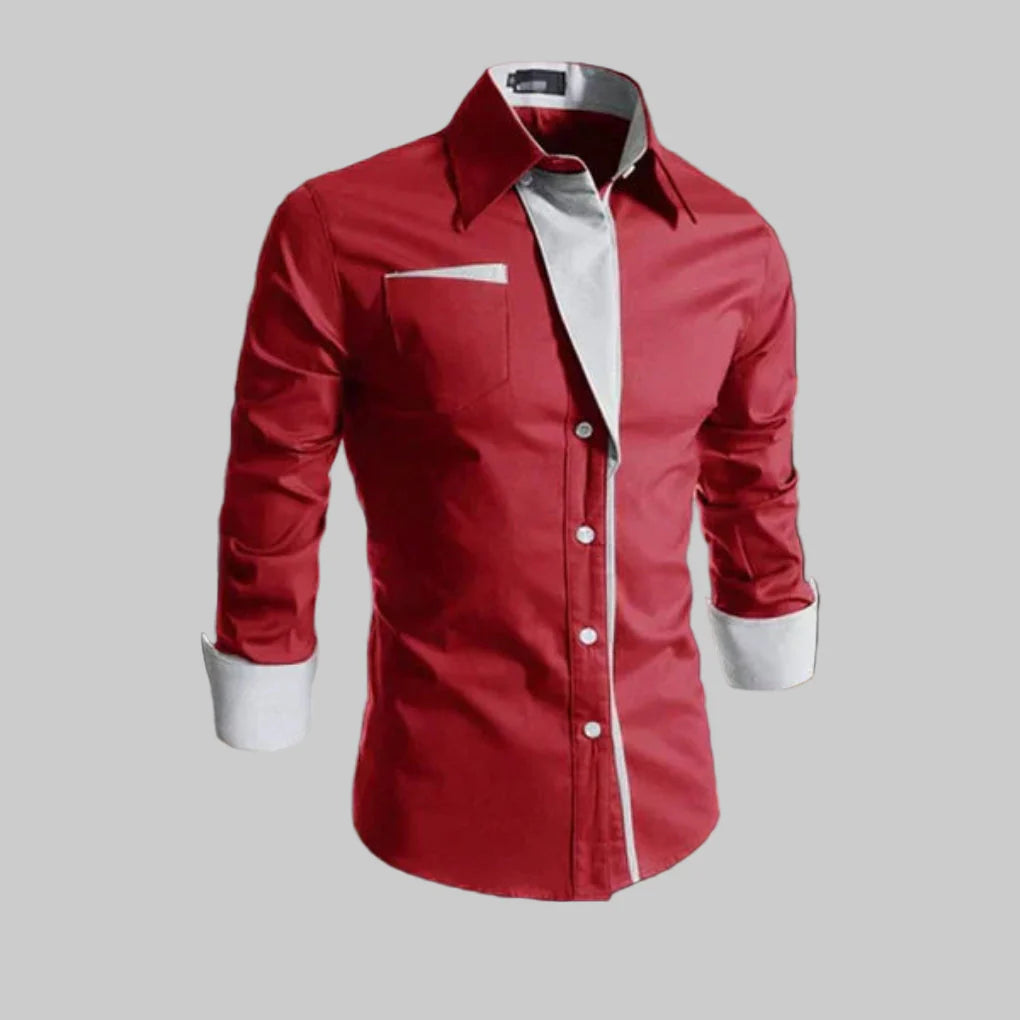 Men’s Long-Sleeve Dress Shirt – Classic cottonmix Design