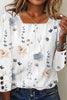 Women’s Square Neck Floral Print Blouse