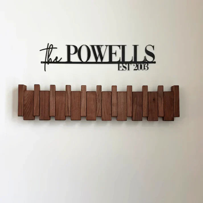Piano-Inspired Wooden Coat Rack – A Touch of Musical Charm for Your Home