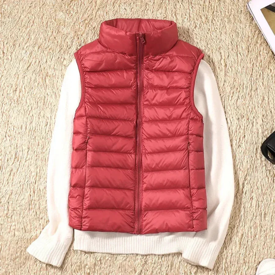 Wind-resistant Women's Bodywarmer with Zipper