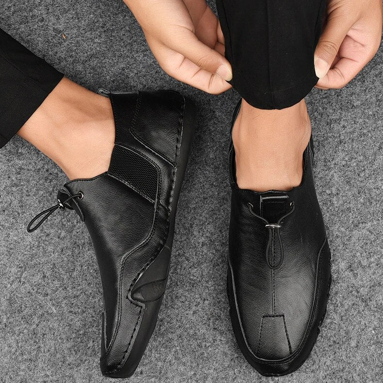 Men’s Slip-On Shoes with Adjustable Lock Closure