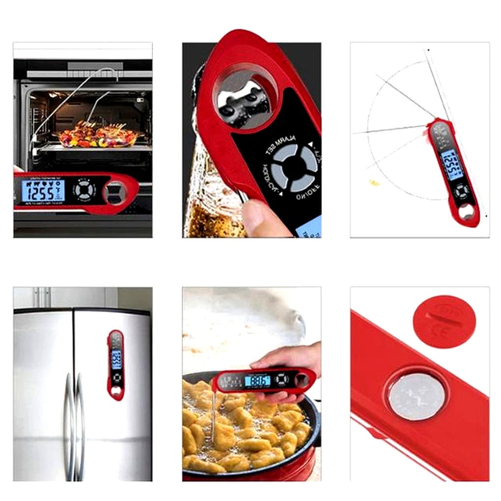 Digital Kitchen Thermometer – Instant Read with Alert and Hold Function