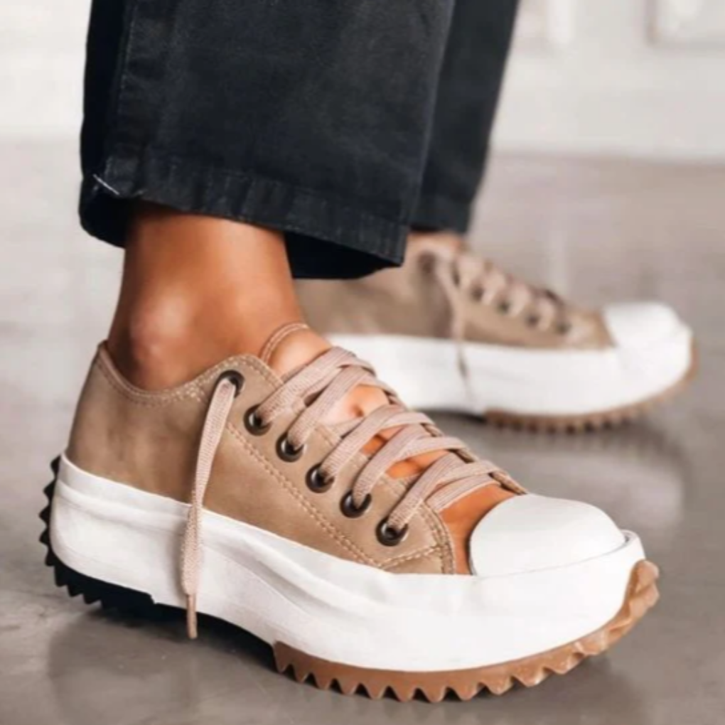 Women's orthopedic platform shoes with trendy sole, offering comfort and style, ideal for casual to formal outfits.